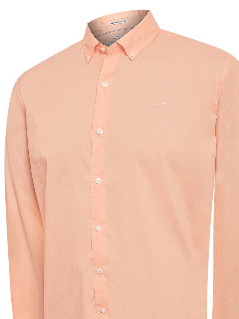 Camisa-Algodon-Organico-Hombre-Soft-Naranjo-Rockford