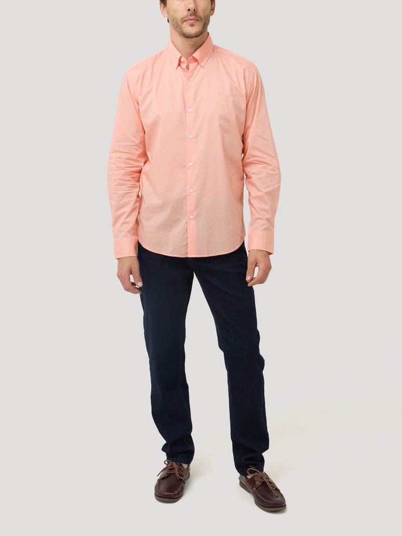 Camisa-Algodon-Organico-Hombre-Soft-Naranjo-Rockford