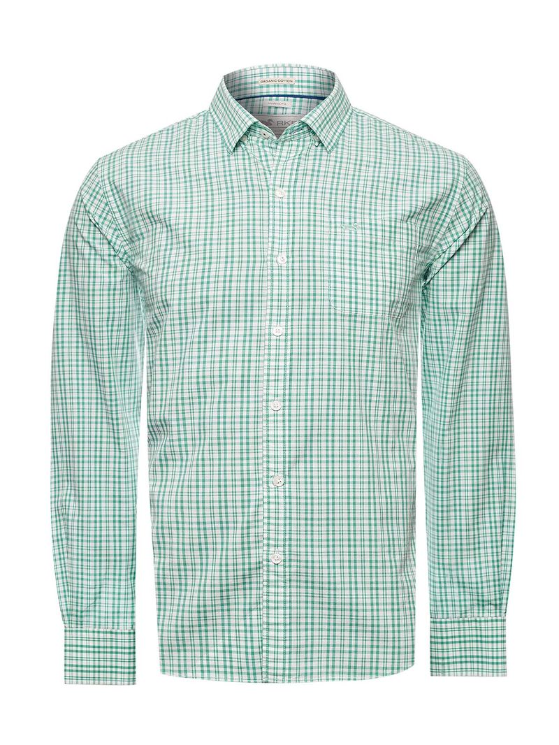 Camisa Algodón Orgánico Hombre Lighter Verde Rockford