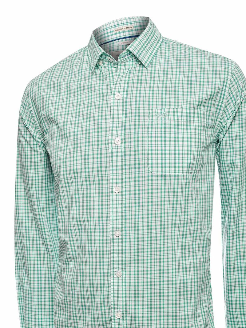Camisa Algodón Orgánico Hombre Lighter Verde Rockford