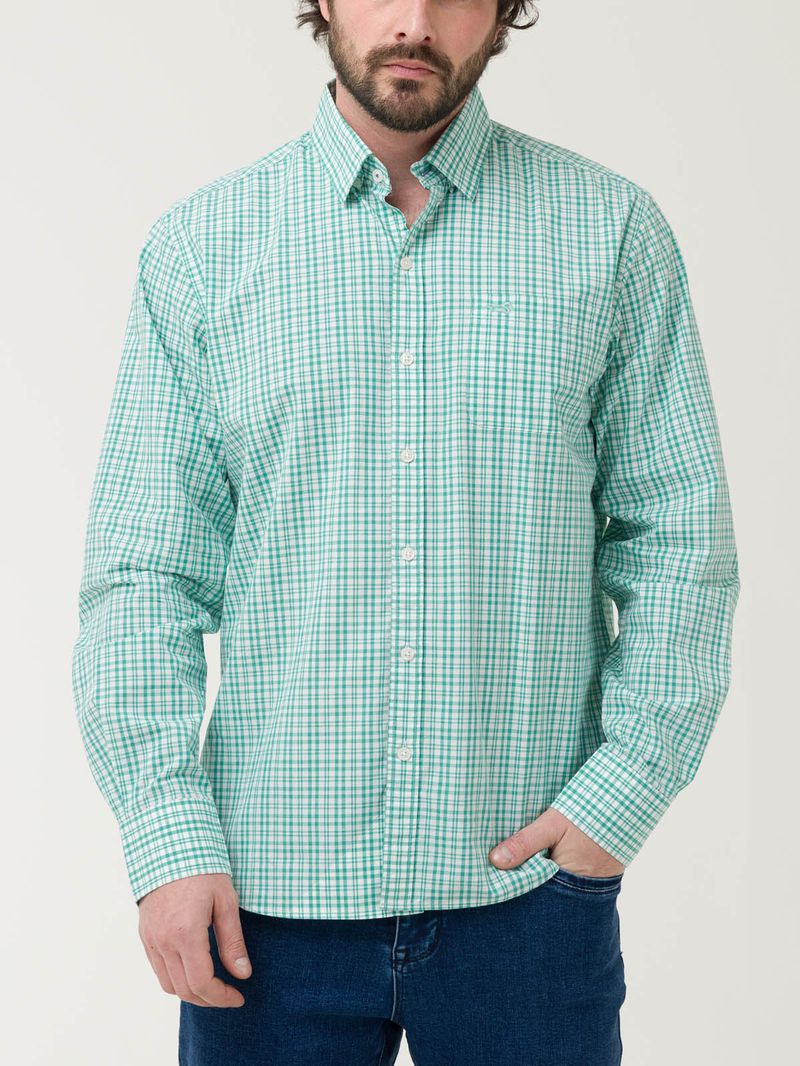 Camisa Algodón Orgánico Hombre Lighter Verde Rockford