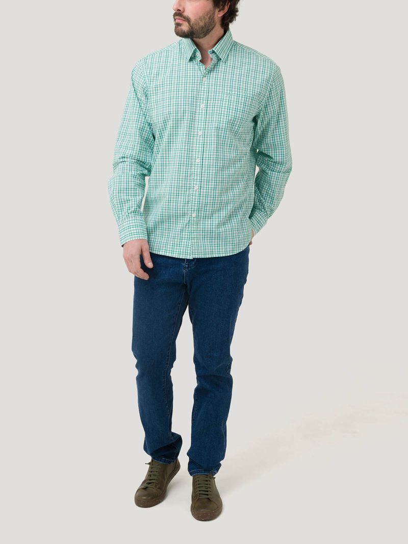 Camisa Algodón Orgánico Hombre Lighter Verde Rockford