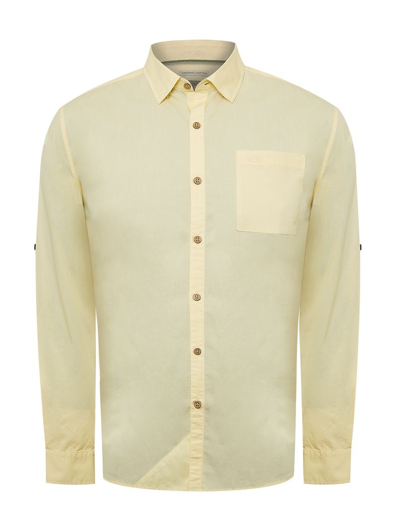 Camisa Algodón Orgánico Hombre Galiton Amarillo Rockford
