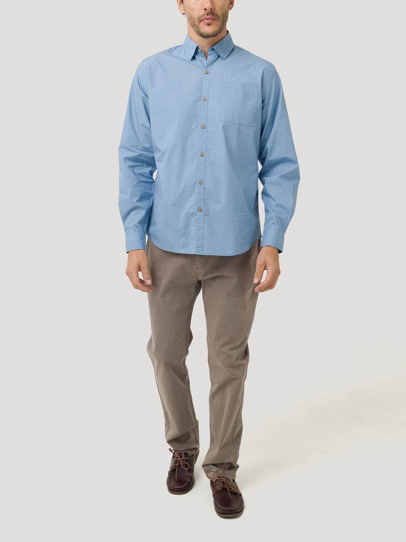 Camisa-Algodon-Organico-Hombre-Galiton-Azul-Claro-Rockford
