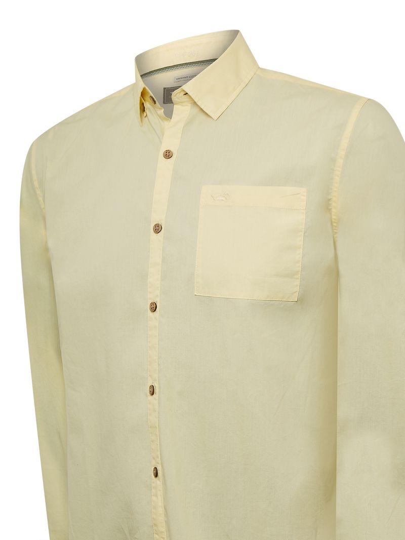 Camisa Algodón Orgánico Hombre Galiton Amarillo Rockford
