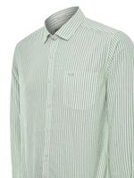 Camisa Algodón Orgánico Hombre Raya Verde Rockford