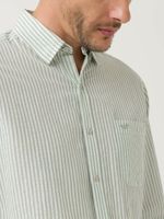 Camisa Algodón Orgánico Hombre Raya Verde Rockford