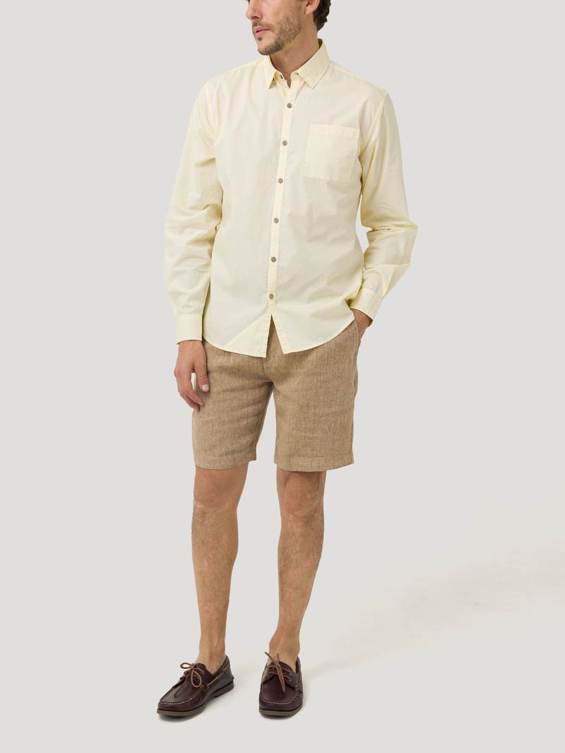 Camisa Algodón Orgánico Hombre Galiton Amarillo Rockford