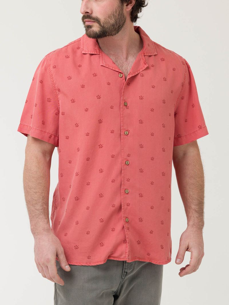 Camisa Tencel Hombre Tencelpri Rojo Rockford