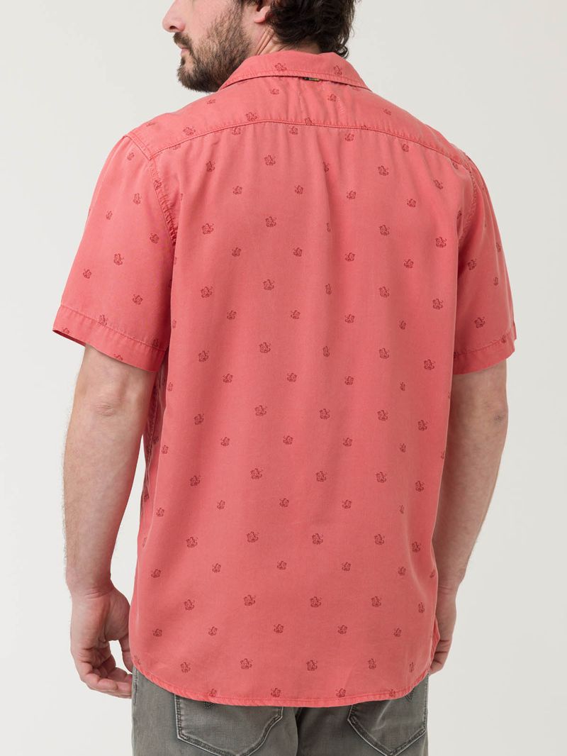 Camisa Tencel Hombre Tencelpri Rojo Rockford