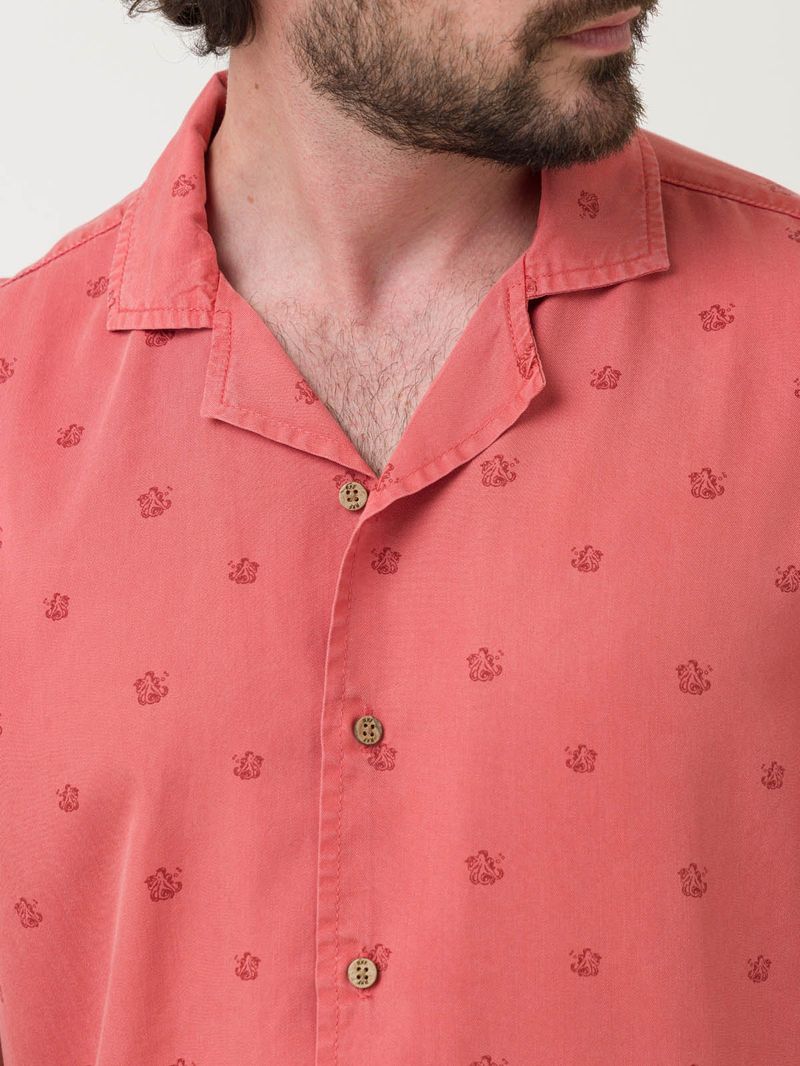 Camisa Tencel Hombre Tencelpri Rojo Rockford