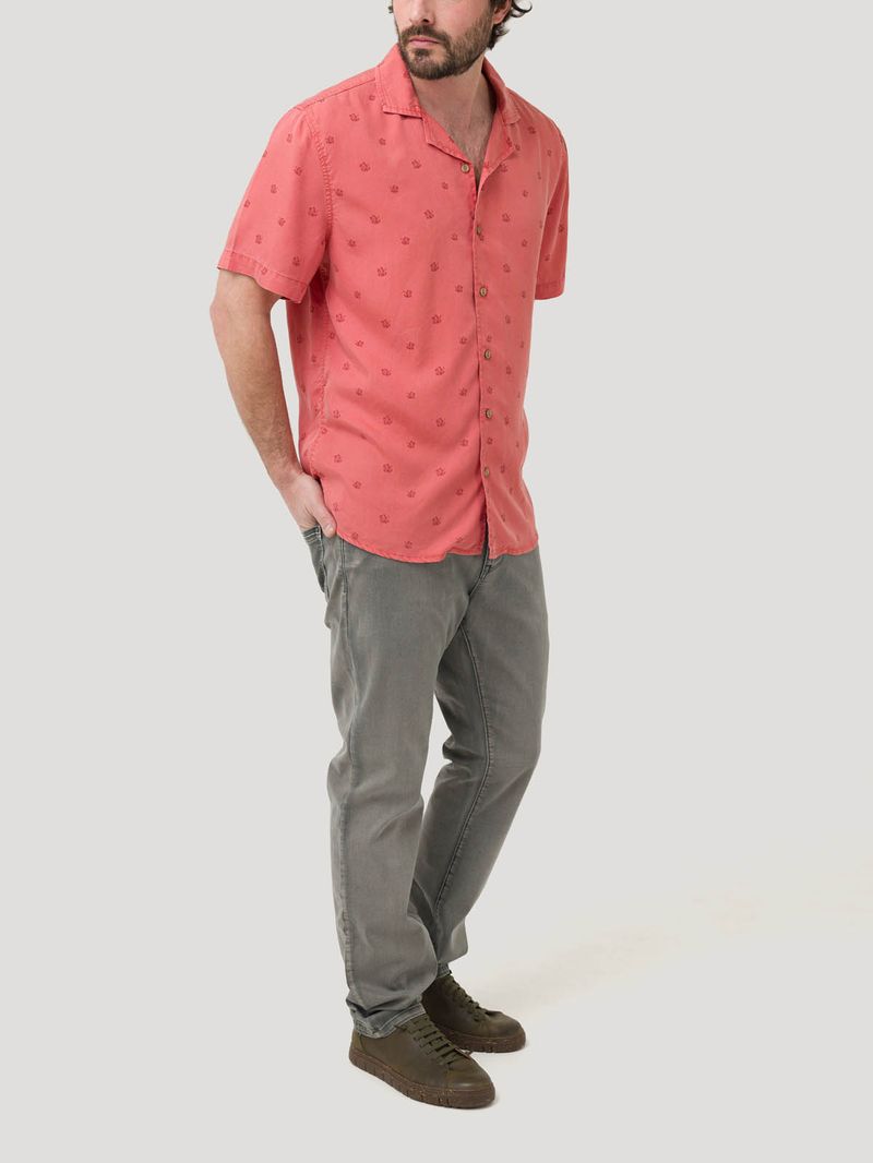 Camisa Tencel Hombre Tencelpri Rojo Rockford