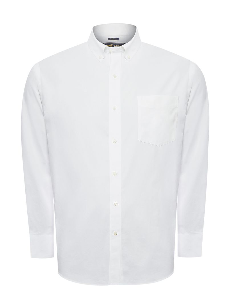 Camisa-Libre-De-Arrugas-Hombre-Wor-Cuello-Button-Down-Blanco-Rockford