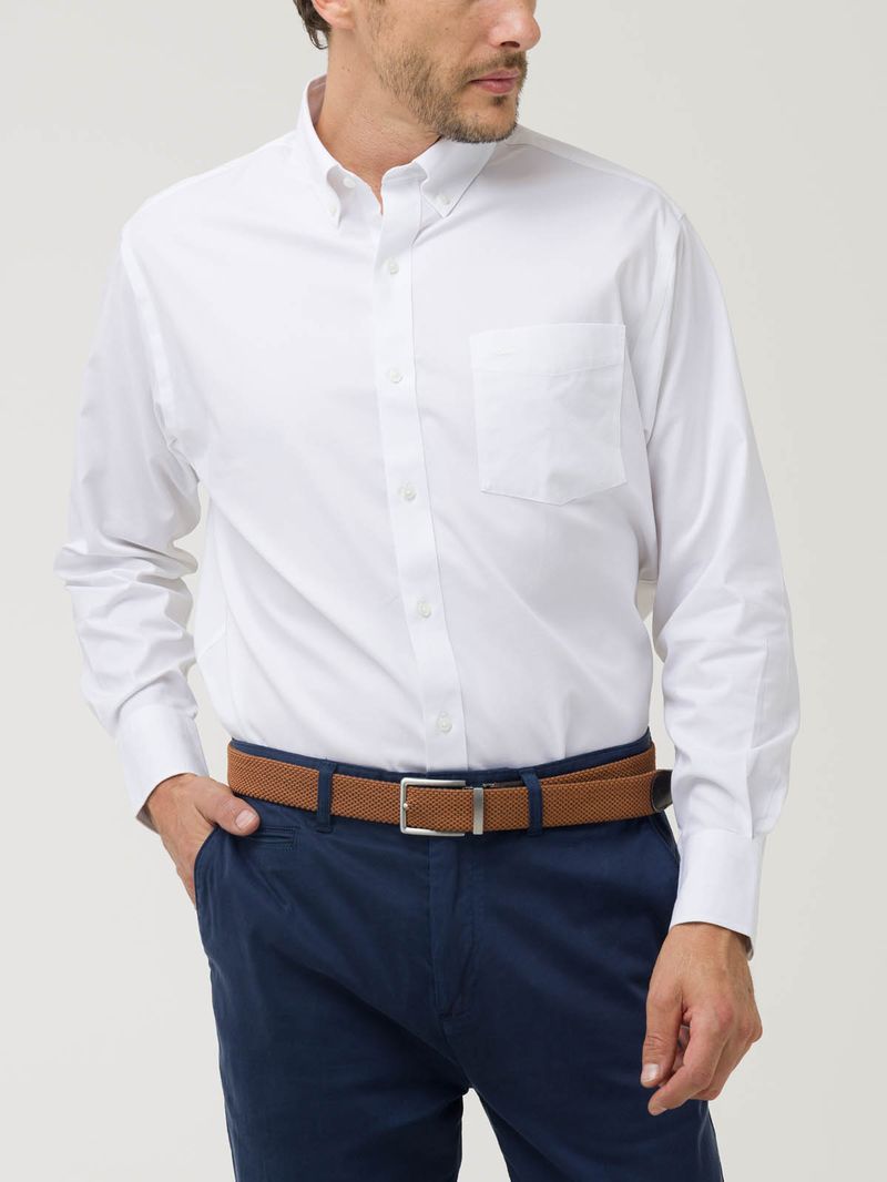 Camisa-Libre-De-Arrugas-Hombre-Wor-Cuello-Button-Down-Blanco-Rockford