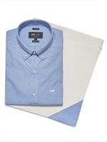 Camisa-Libre-De-Arrugas-Hombre-Wor-Cuello-Button-Down-Azul-Rockford