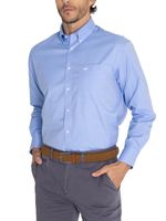 Camisa-Libre-De-Arrugas-Hombre-Wor-Cuello-Button-Down-Azul-Rockford