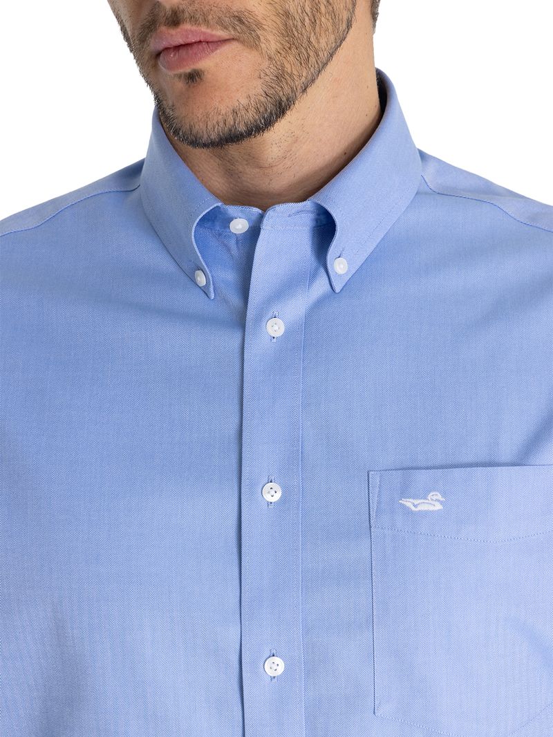 Camisa-Libre-De-Arrugas-Hombre-Wor-Cuello-Button-Down-Azul-Rockford