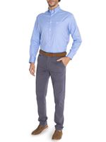 Camisa-Libre-De-Arrugas-Hombre-Wor-Cuello-Button-Down-Azul-Rockford