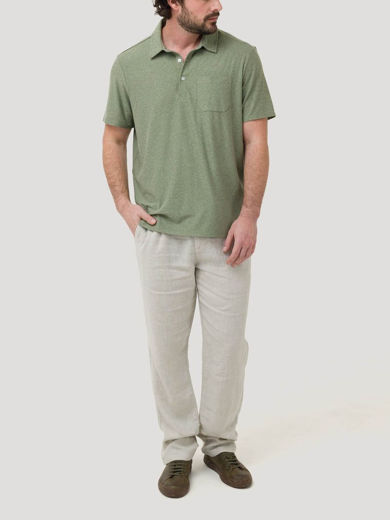 Pantalón Lino Orgánico Hombre Capri Café Rockford