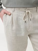 Short Lino Orgánico Hombre Linen Beige Rockford