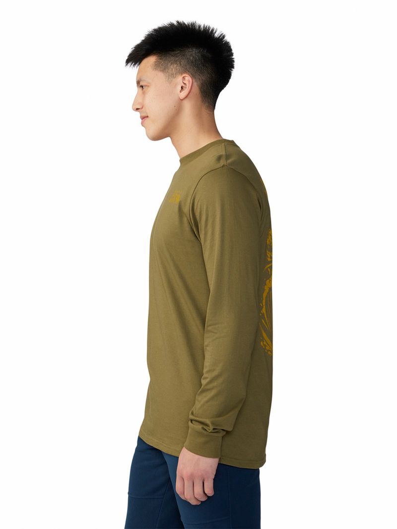 Polera-Manga-Larga-Hombre-Snow-Yeti¿-Verde-Mountain-Hardwear