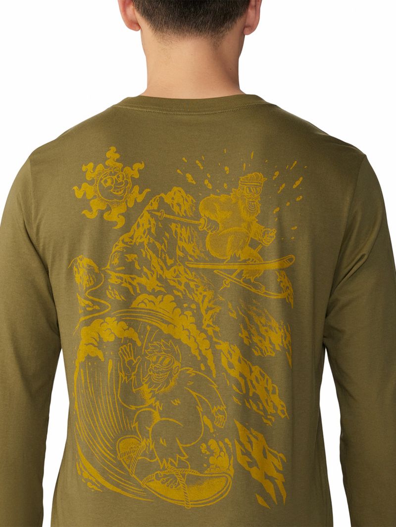 Polera-Manga-Larga-Hombre-Snow-Yeti¿-Verde-Mountain-Hardwear