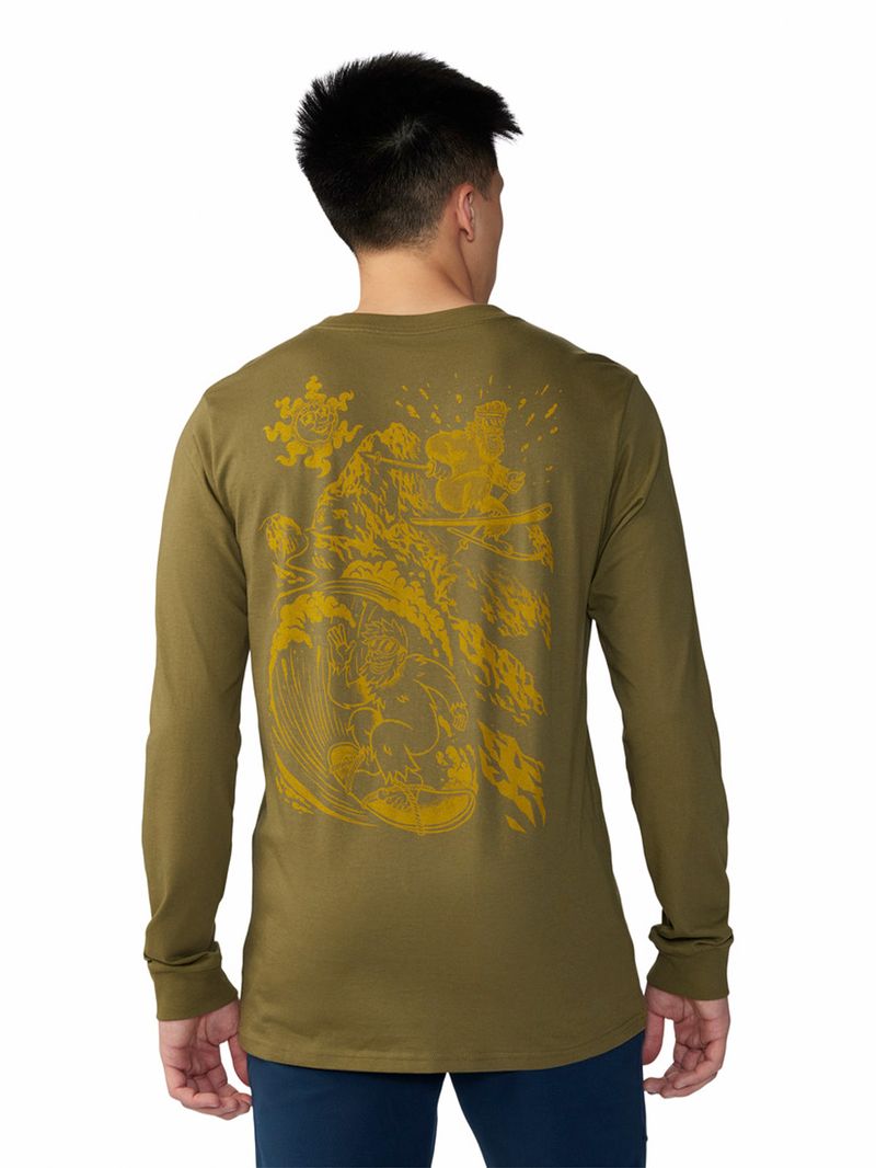 Polera-Manga-Larga-Hombre-Snow-Yeti¿-Verde-Mountain-Hardwear