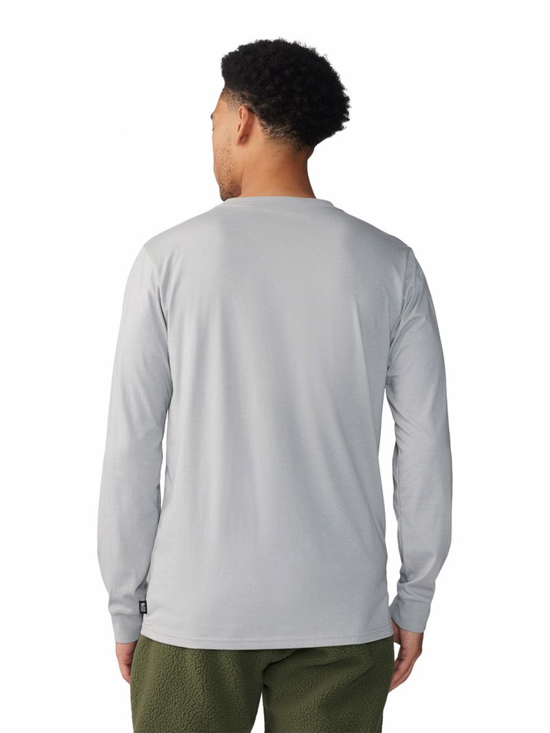 Polera Manga Larga Hombre River Bear¿ Gris Mountain Hardwear