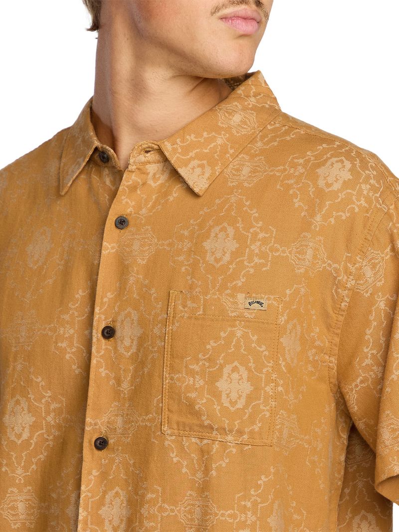 Camisa m/c Hombre Sundays jacquard Amarillo Billabong