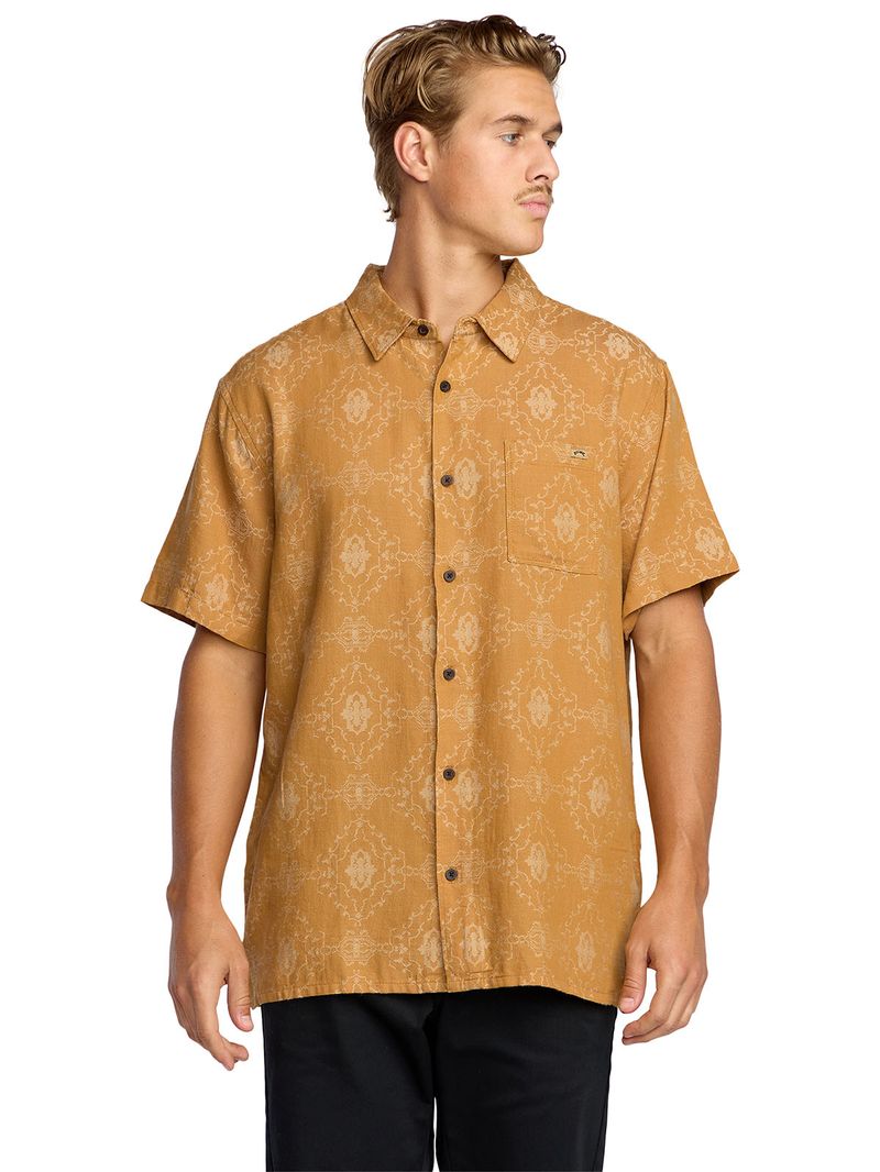 Camisa m/c Hombre Sundays jacquard Amarillo Billabong