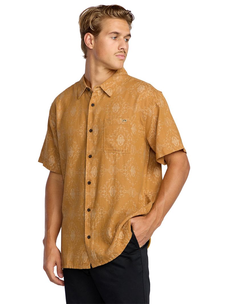 Camisa m/c Hombre Sundays jacquard Amarillo Billabong