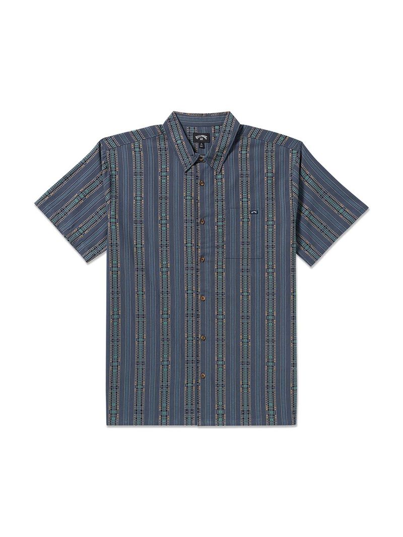 Camisa m/c Hombre Sundays jacquard Azul Billabong