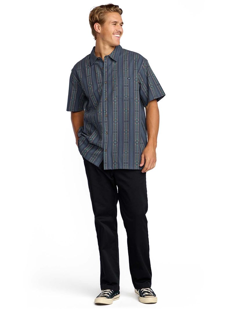 Camisa m/c Hombre Sundays jacquard Azul Billabong