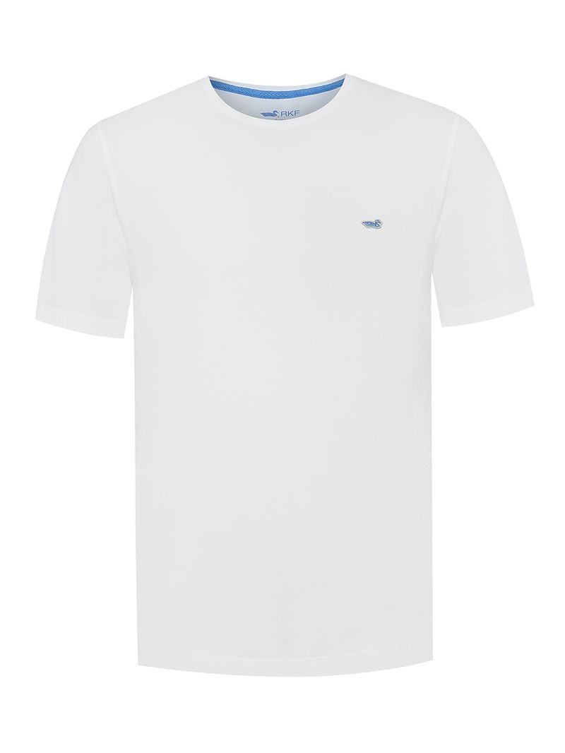 Polera Algodón Orgánico Hombre Basic Blanco Rockford