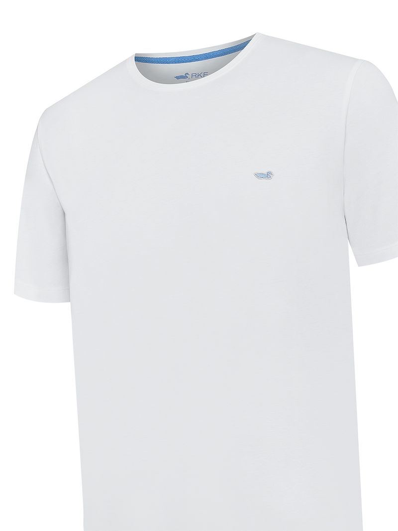Polera Algodón Orgánico Hombre Basic Blanco Rockford