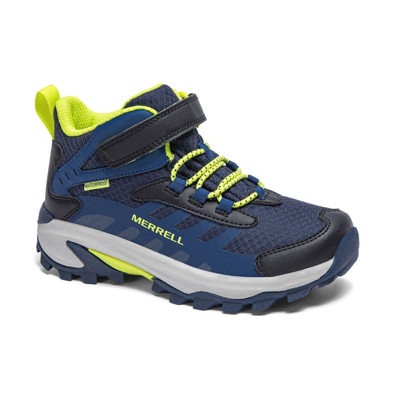 Botin Niño Moab Speed 2 Mid A/C Azul Merrell