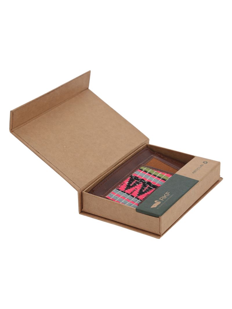 Tarjetero Cuero Mujer Sz Atzin Rosado Rockford