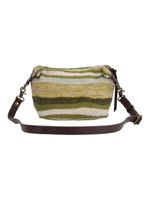 Cartera Algodon Organico Mujer Crochet Samba Cross Verde Rockford