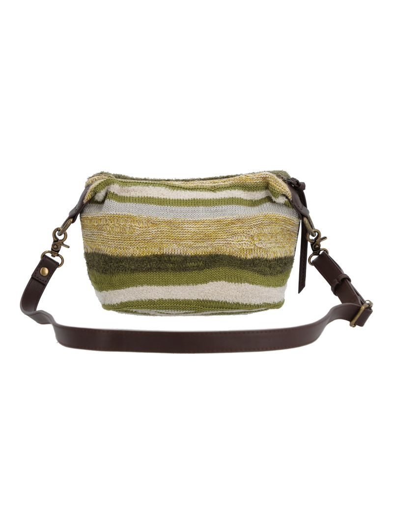 Cartera Algodon Organico Mujer Crochet Samba Cross Verde Rockford