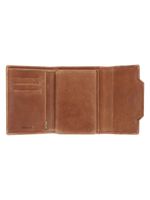 Billetera Cuero Hombre Fd Trieste Triple Café Rockford