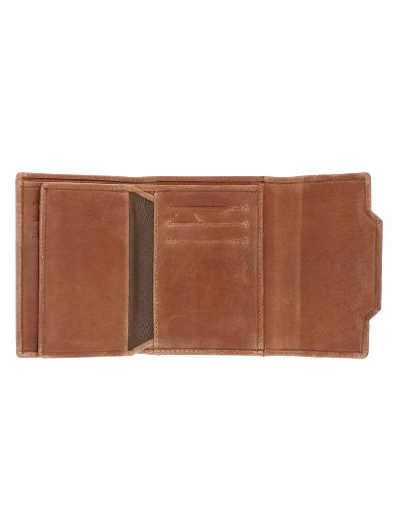 Billetera Cuero Hombre Fd Trieste Triple Café Rockford
