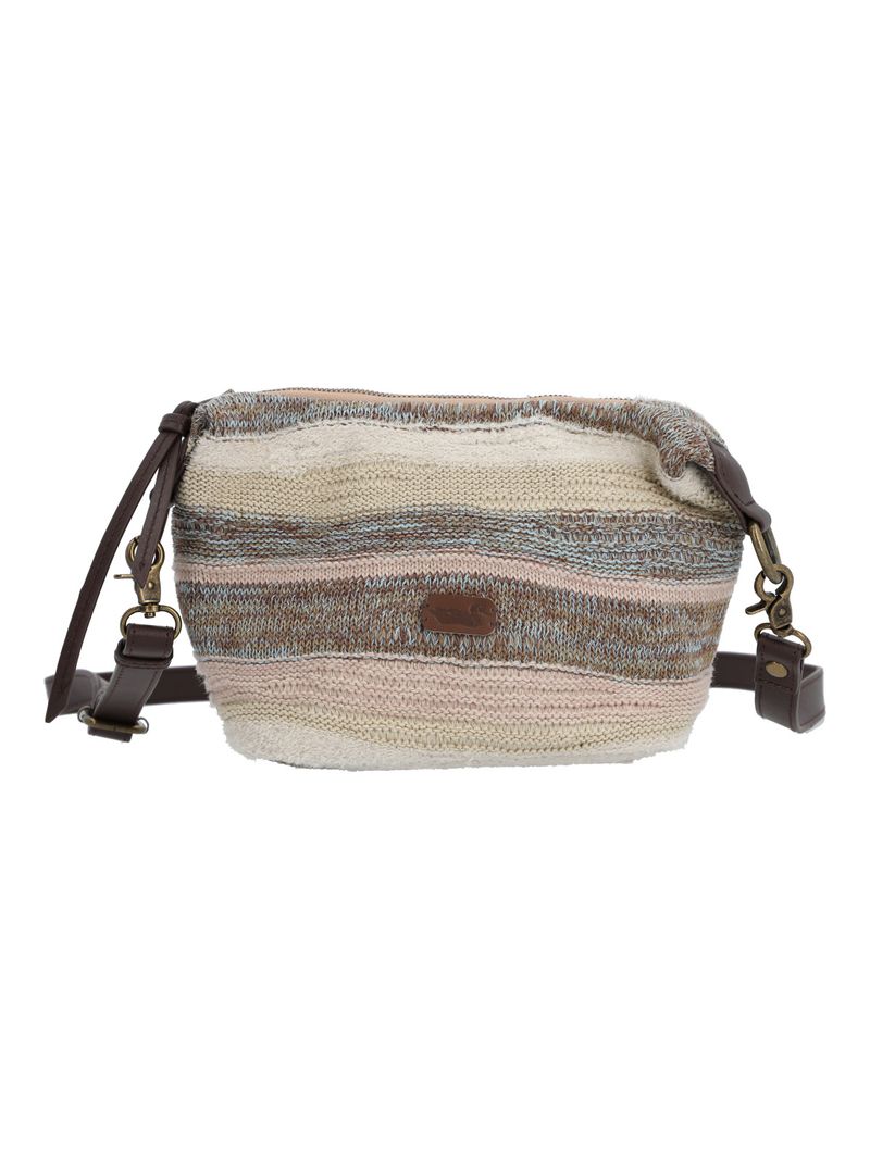 Cartera Algodon Organico Mujer Crochet Samba Cross Beige Rockford