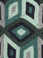 Cartera Algodon Organico Mujer Beaded Zip Bag Azul Rockford