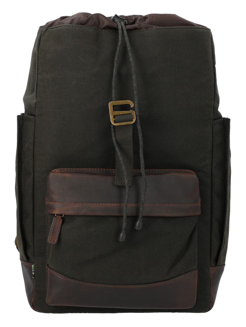 Mochila Canvas Engrasado Inglés Y Cuero Unisex Uk Norwich Back Café Rockford