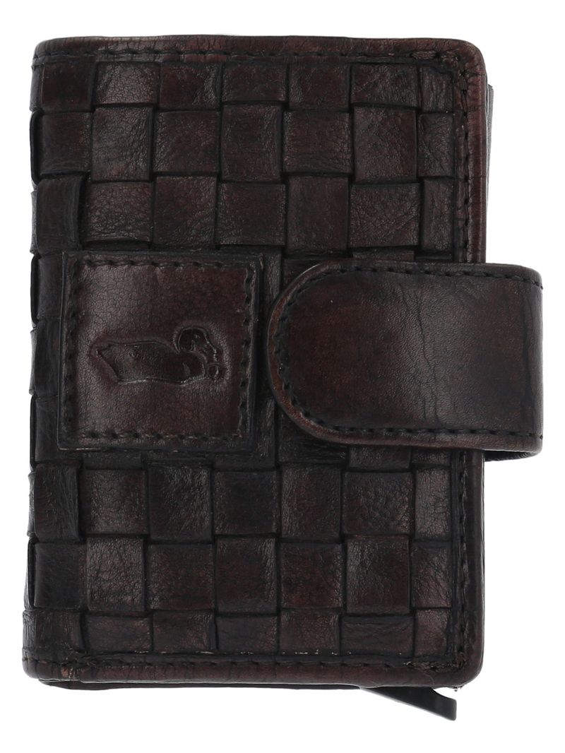Billetera Cuero Mujer Ws Braid Multicards Café Rockford