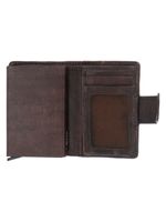 Billetera Cuero Mujer Ws Braid Multicards Café Rockford