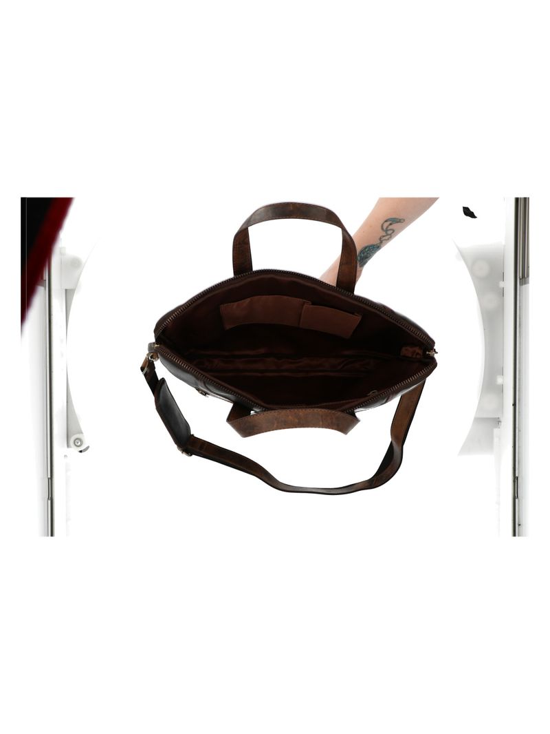 Maletin Cuero Hombre Tc Tivoli Bag Café Rockford