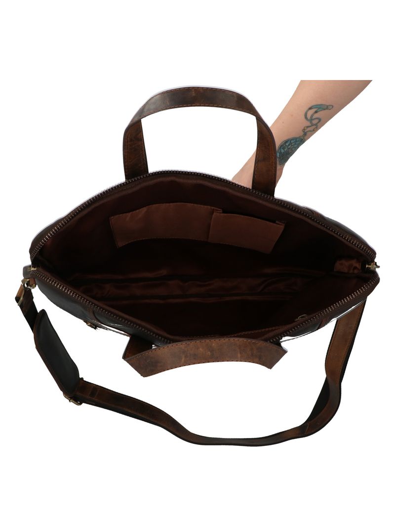 Maletin Cuero Hombre Tc Tivoli Bag Café Rockford
