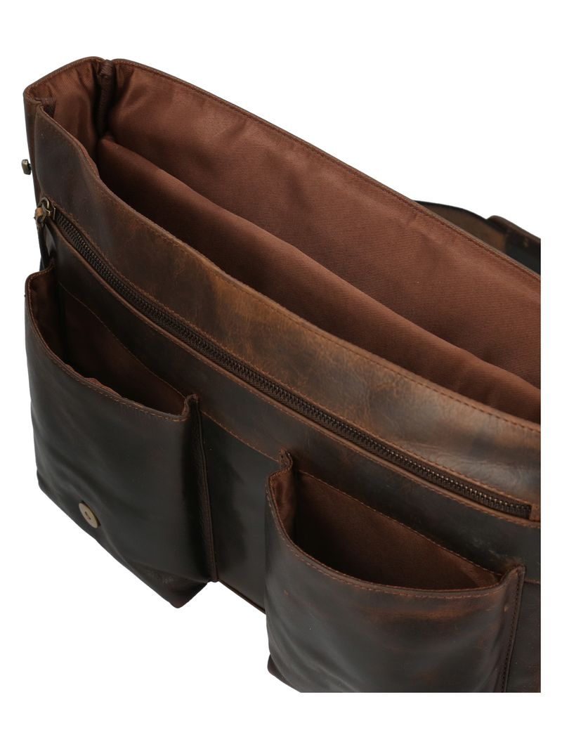 Maletin Cuero Hombre Tc Trani Bag Café Rockford