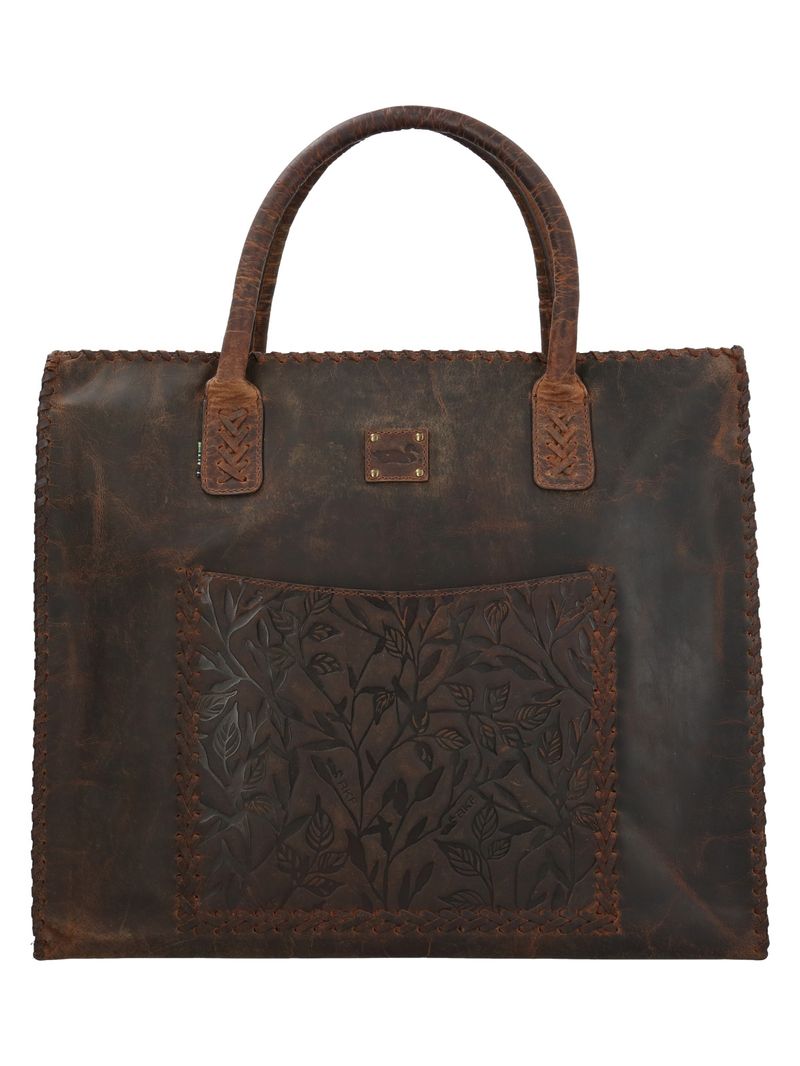 Cartera Cuero Mujer Oh Roses Tote Café Rockford